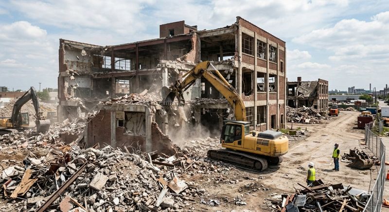 Factory Demolition in Bergen County, NJ